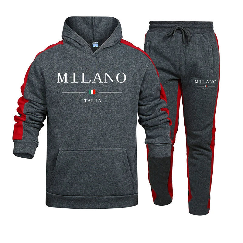 High Quality Daily Fashion Autumn Winter Men Two Piece Hot Sales Men's Tracksuit Casual Outdoors Sets Hoodie Comfortable Jogging.