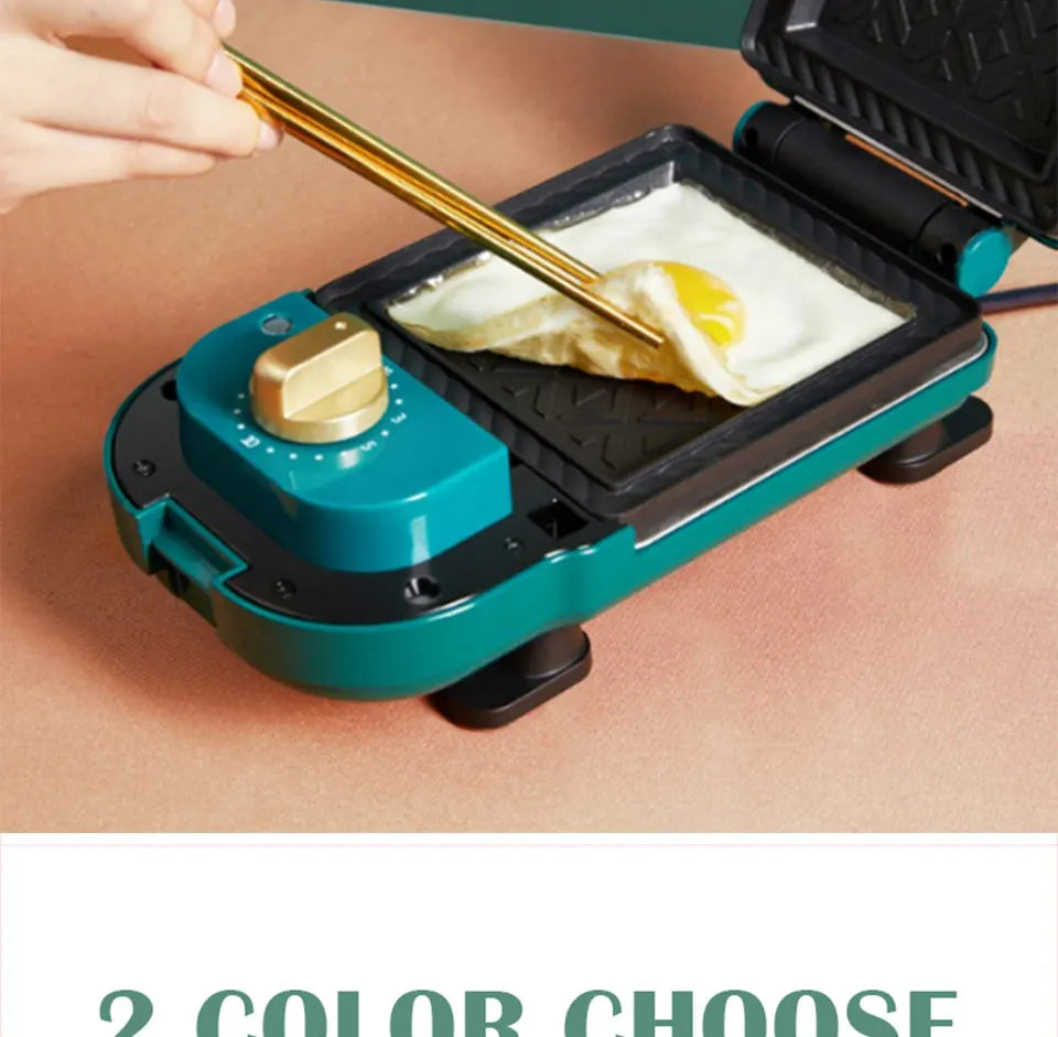220V Timing multi-function electric sandwich maker waffle maker home breakfast machine toaster replaceable baking tray.