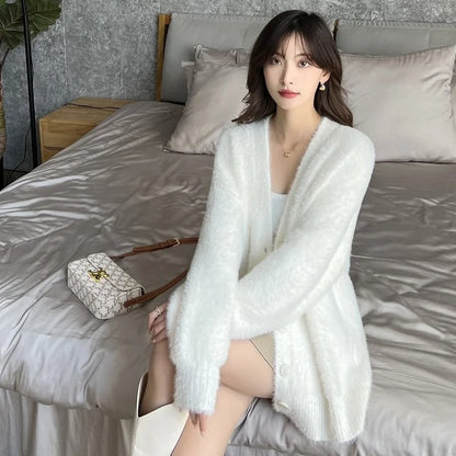 Winterkleidung für Damen, Strickjacke, koreanische Mode, Herbst 2022, modische Damenbekleidung, Neuankömmlinge, Vintage-Strickwaren, Langarm-Top