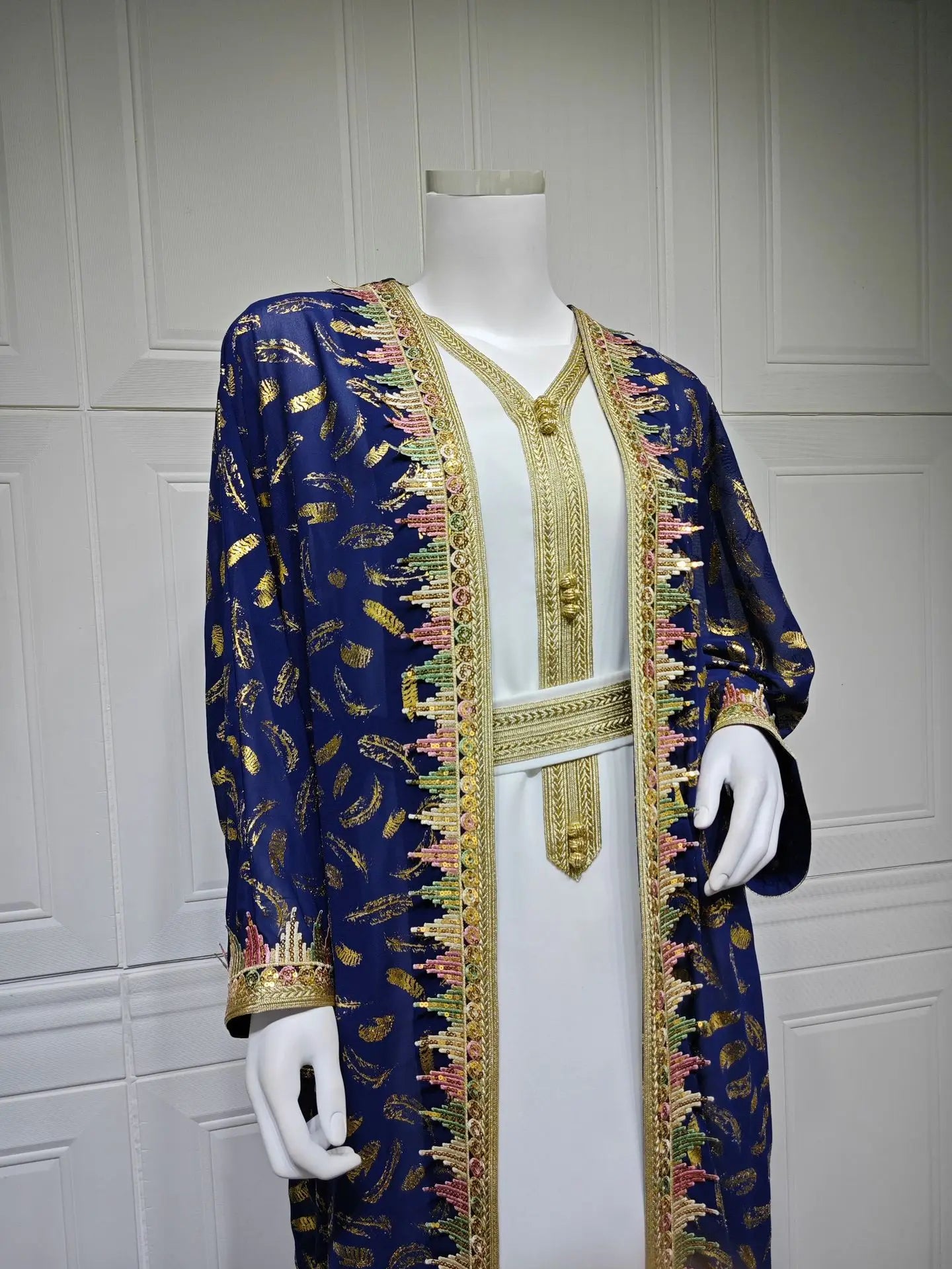 Eid Kimono Jalabiya Muslim Set Women Abaya Dubai Kaftan Morocco Caftan Kebaya Ramadan Dress Djellaba Islam Clothing Ramadan Robe