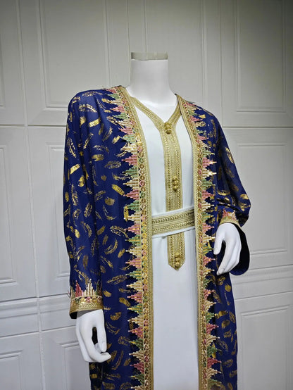 Eid Kimono Jalabiya Muslim Set Women Abaya Dubai Kaftan Morocco Caftan Kebaya Ramadan Dress Djellaba Islam Clothing Ramadan Robe