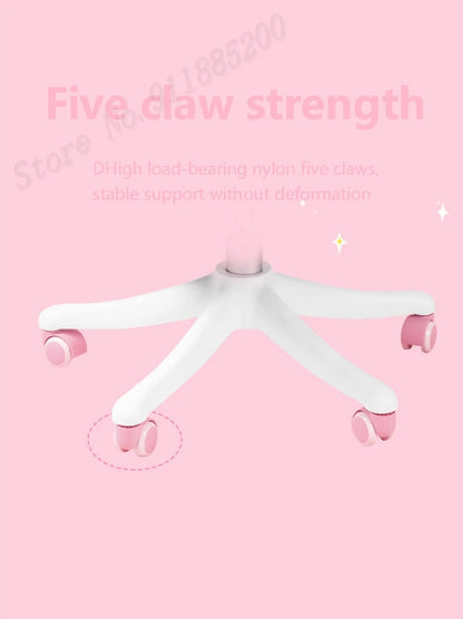 2025er Computerstuhl mit rosa und weißen Buchstaben für Mädchen, Wohnzimmer, Arbeitszimmerstuhl, anhebbarer, drehbarer Gaming-Stuhl, Promotion, Silla Gamer