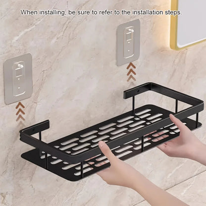 Schlag Kostenloser Wand Badezimmer Regal Kein Bohren Dusche Regal Küche Lagerung Organizer Shampoo Rack Make-Up Lagerung Organizer