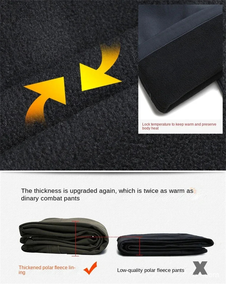 Winter Verdicken Männer Camo Anzug Wasserdichte Taktische Ausbildung Set Multi-tasche Mit Kapuze Jacke Fleece Hosen Outdoor Jagd 2-stück.