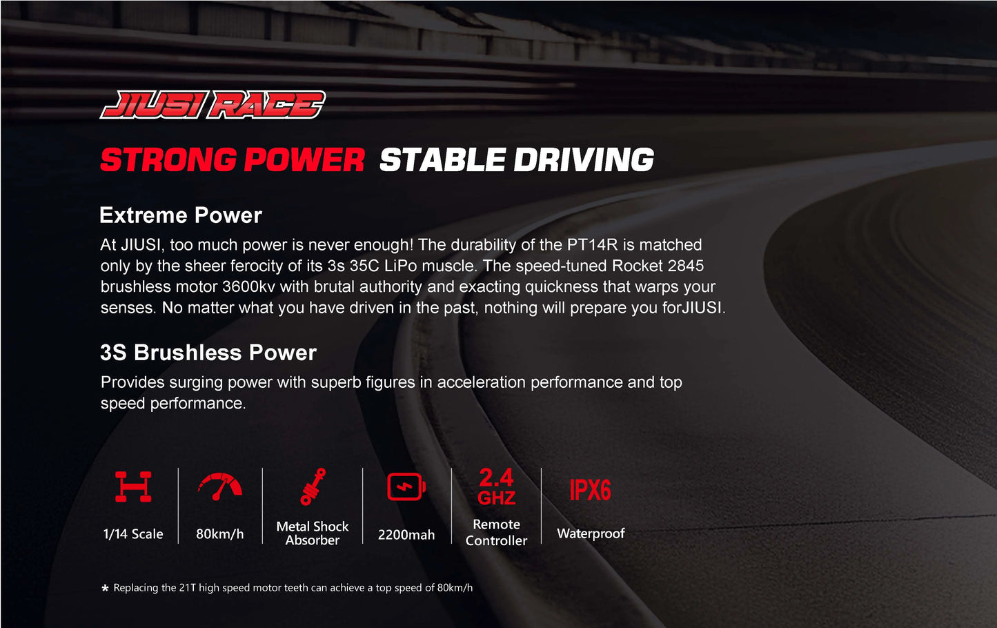 Teeggi 1/14 4WD High Speed Rc Off-road Car 100KM/H Brushless motor 3S Remote Control Truck Drift Racing Cars Toys For kid Gifts.