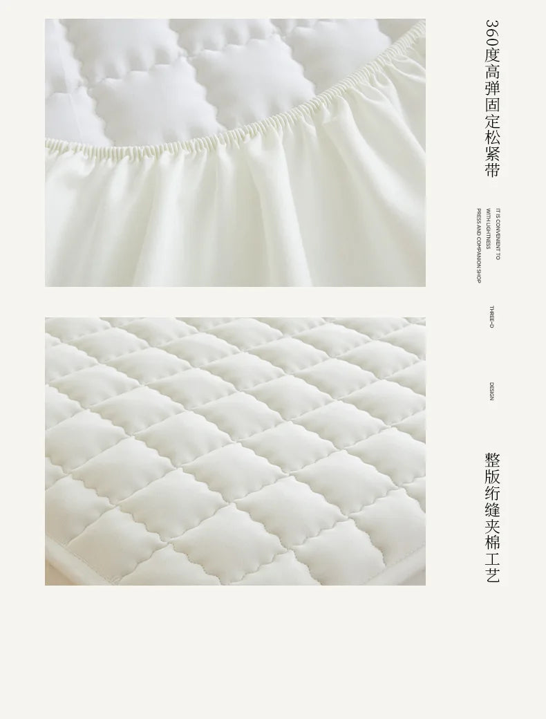 2025 New Thickening Quilted Waterproof Mattress Skin-friendly Slow rebound Cushion Anti-wrinkle Single double size Fitted Mat.