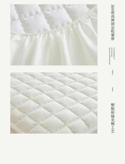2025 New Thickening Quilted Waterproof Mattress Skin-friendly Slow rebound Cushion Anti-wrinkle Single double size Fitted Mat.