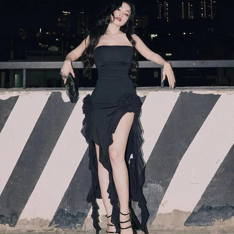 Hawthaw Frauen Party Club Abend Streetwear Urlaub Bodycon Midi Kleid 2024 Sommer Kleidung Großhandel Artikel Für Business.