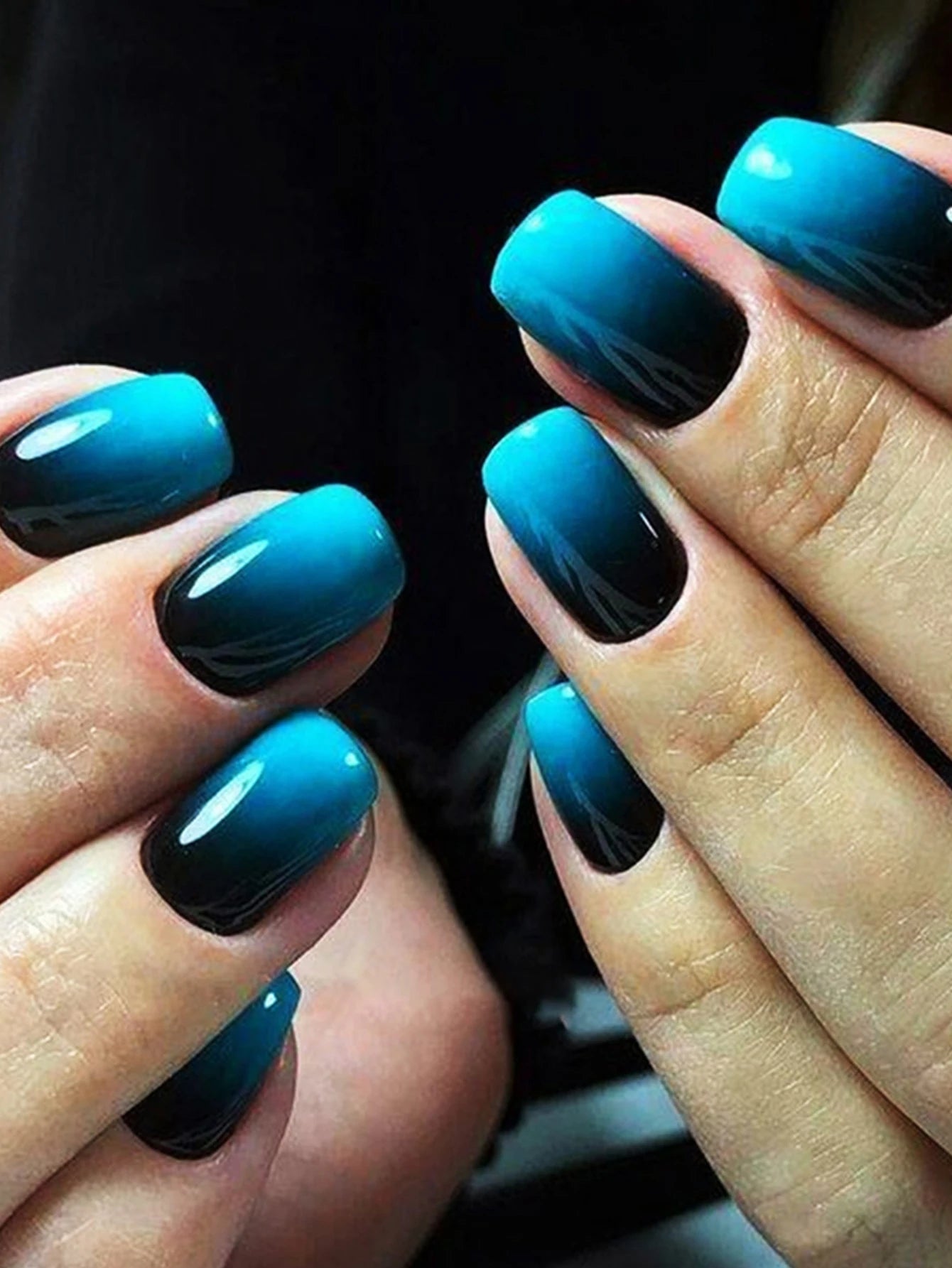 24pcs/set short square fake nails for women cute bride heart white french tips faux ongles y2k press on false nail supplies