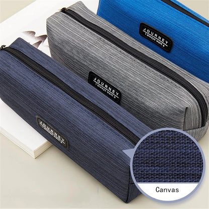 Kleine Bleistifttasche mit Reißverschluss, Make-up-Pinselhalter, Leinwand, Federmäppchen, Box, Organizer, Geschenk für Schule, Studenten, Teenager, Erwachsene, Reisen.