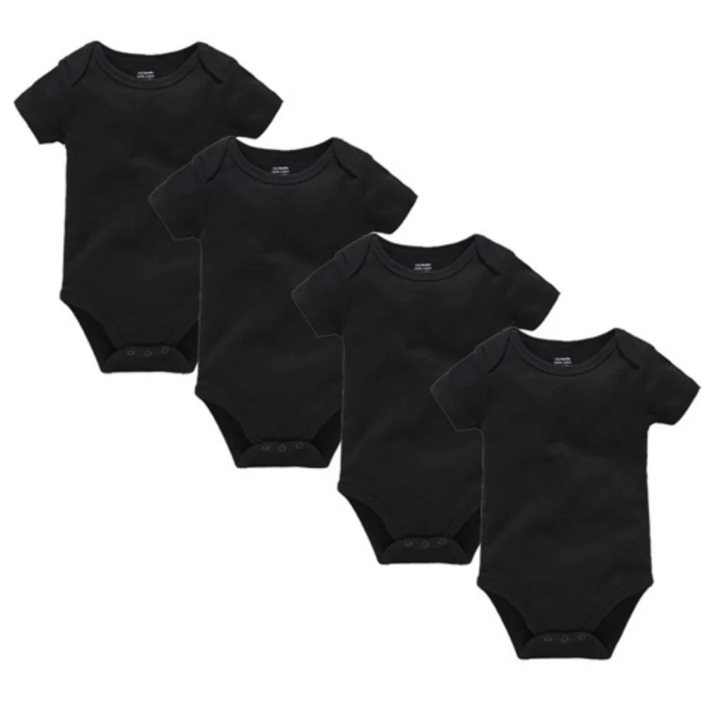 Kavkas 4 Teile/los Baby Mädchen Jungen Body 0-24 Monate Kurzarm 100 % Baumwolle Solide Weiß Neugeborene Kleidung.