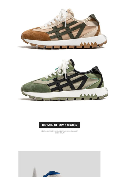 New men's trendy versatile casual sports shoes, men's thick-soled lightweight non-slip breathable trendy shoes кроссовки мужские.