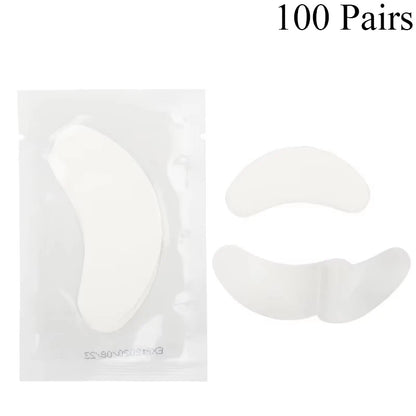50pairs Eye Patches Under Eye Pads Paper Gel Lash Pad Eye Sticker Tips Wraps Hydrogel Eyelash Extension Patch Makeup Tool.