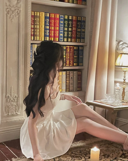 Sommer y2k Spaghetti träger Abend party Kleider solide elegante ärmellose sexy A-Linie kurzes Kleid ein Stück Vestido Mujer