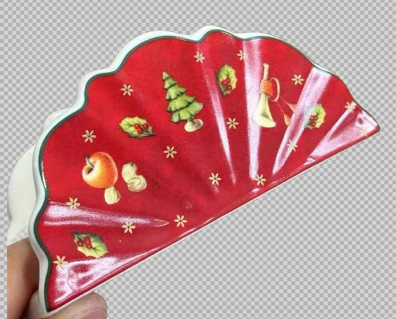German V Bao Tableware Christmas Biscuits Plate Dish Rectangular Plate Mug Plate Salad Dish.