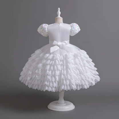 2023 Neue elegante Kleider für Mädchen, glänzendes Halloween-Performance-Kostüm, Geburtstagsparty-Kleid für 3–10 Jahre alte Mädchen.