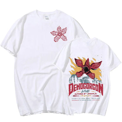 Eddie Munson The Demogorgon T Shirt Cannibal Flower Monster Print T-shirts Casual Cotton Tees Unisex harajuku Streetwear.