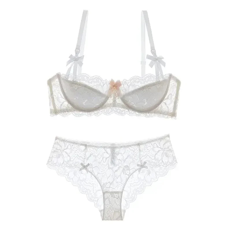 BANERDANI Light Luxury French Pure Desire Triangle Cup Breathable New Spring/summer Breathable Sexy Lace Not Empty Cup Bra Cover