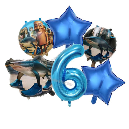 Italienisches Brainrot-Ballon-Set, Babyparty-Party-Ballon, Tralalero Tralala TungTungTungSahur-Luftballons, Dekoration, fotografische Requisite