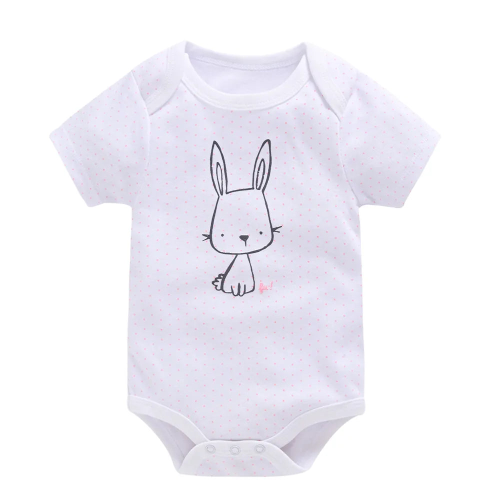 Kavkas Baby Boy Girl Bodysuit ein Stück 100% Baumwolle Kurzarm Neugeborenen Kleidung Kaninchen Design Körper kleidung.
