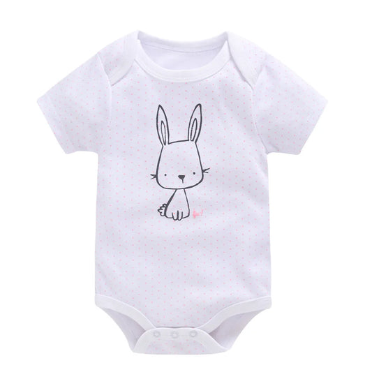 Kavkas Baby Boy Girl Bodysuit ein Stück 100% Baumwolle Kurzarm Neugeborenen Kleidung Kaninchen Design Körper kleidung.