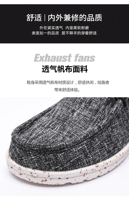 Men's Loafers Designer Slide in Low Cut Sneakers Casual Boat Shoes Comfortable Walking Flat Shoes Breathable Canvas Shoes 2025.