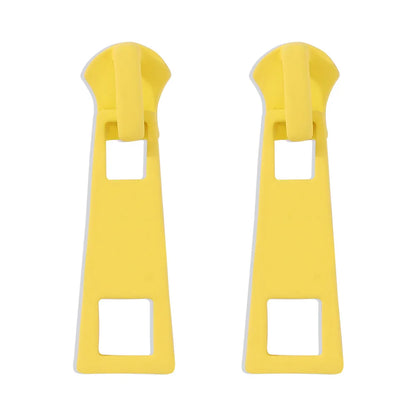 Personality Zipper Stud Earrings Fashion Jewelry For Women Unusual Earrings 2025 Geometry Ear Ring Pop Hip Hop Piercing Jewelry.