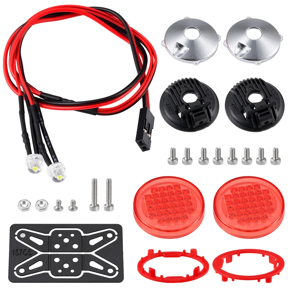 AXSPEED 1Set LED Lights Headlights Spotlight for TRX-4 TRX-6 Axial SCX10 90046 Wraith 1/10 RC Car Decoration Parts Accessories
