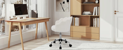 WOLTU Höhenverstellbarer, ergonomischer Schreibtischstuhl, Drehstuhl mit Rollen, Gaming-Schminkstuhl, Lordosenstütze für das Heimbüro