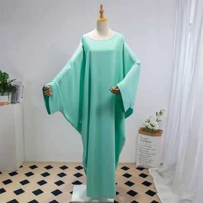 Two Pieces Muslim Abaya Women Jilbab Islamic With Hijab Clothing Dubai Saudi Robe Turkish Modesty Prayer Dresses Loose Kaftans.