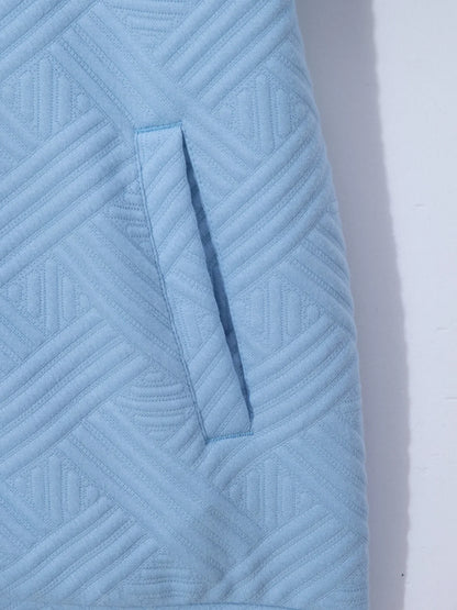 Men's Summer New Style Solid Color Knitted Short Sleeve Cardigan with Long Pants Casual Set Sporty Look from Mainland China.