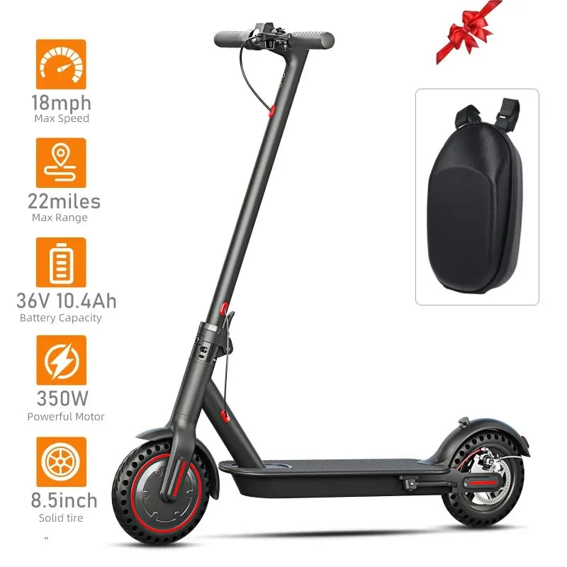 J-03 Electric scooter 350W peak power 36V10.4AH battery foldable electric scooters adults city travel portable E-type scooter.