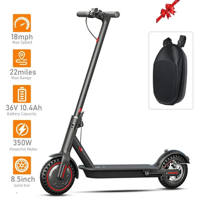 J-03 Electric scooter 350W peak power 36V10.4AH battery foldable electric scooters adults city travel portable E-type scooter.