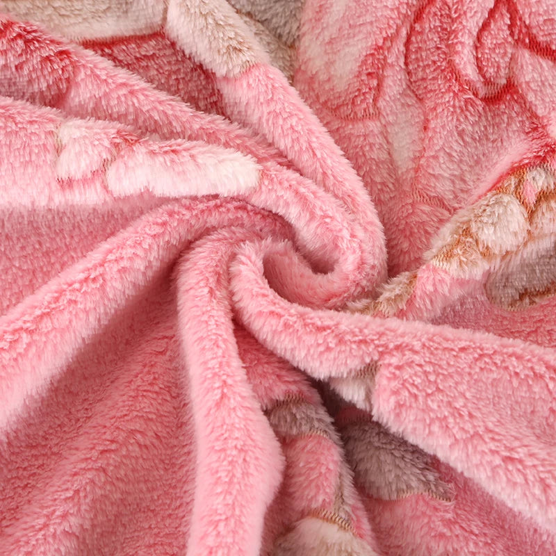 Bonenjoy 1pc Blanket Floral Style Bedspread Fleece Blanket Plaid Travel Shawl Sofa Nap Blankets Home Bedsheet manta.