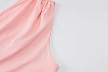 Cryptographic One Shoulder Solid Lace Up Tops Summer Y2K Outfits Sexy Backless Sleeveless Crop Tank Coquette Streetwear Clothes.