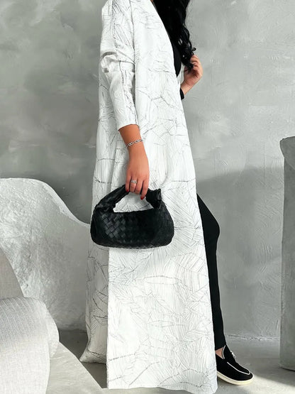 Women Muslim Arabic Abaya Luxury Fold Stripes Kimono Cardigan Coat Long Dress Kaftan Modest Robe Femme Islam Clothing Kebaya.