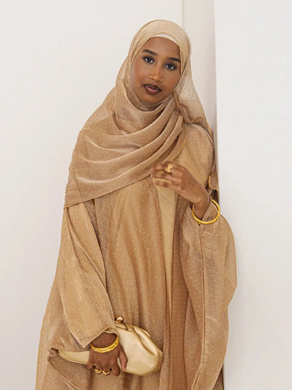 Women Arabic Eid Muslim Dubai Abaya Luxury hot diamonds Hijab Dress Kimono Cardigan Kaftan Robe Femme Islam Clothing Kebaya.