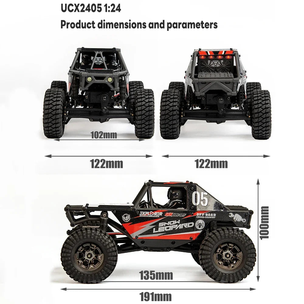 1/24 RC Crawler UDIRC UCX2405 Brushless/Brushed Motor 4WD Off-road Mini Rock Crawler Climbing Vehicle RTR RC Car Toys.