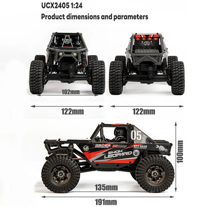 1/24 RC Crawler UDIRC UCX2405 Brushless/Brushed Motor 4WD Off-road Mini Rock Crawler Climbing Vehicle RTR RC Car Toys.