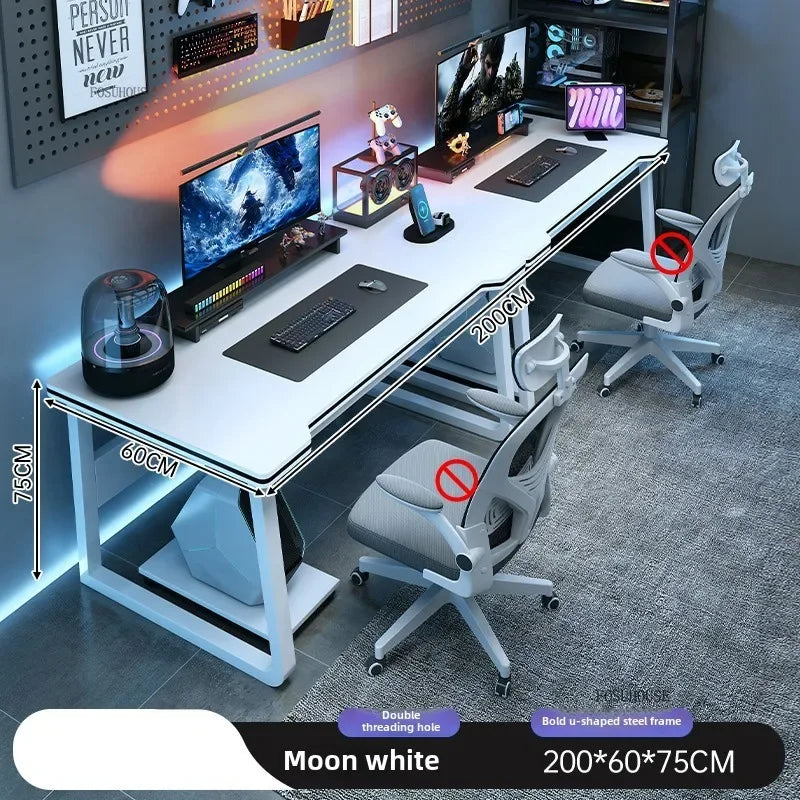 Moderne Doppel Computer Schreibtische Hause Desktop E-sport Gaming Tisch Schlafzimmer Einfache Schreibtisch Student Studie Tische Büro Möbel EE