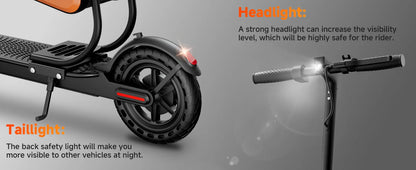 LP60XB Updated Seat Storage Box Electric Scooter 25KM Longe Range Power Kick Scooter Tire Shock Absorption 350W 31KM/H Scooter.