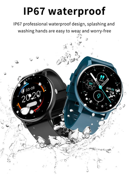 LIGE Smart Watch Women Men Full Touch Screen Bluetooth 5.2 Call Waterproof Watches Sports Fitness Tracker Factory IP67 ZL02 New.