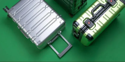 TravelTrolley-Gepäck, 20 Zoll, Handgepäck, Kabinenkoffer, Reisetaschen, Rollgepäck, Reisekoffer aus Aluminium-Magnesium-Legierung