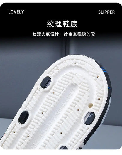 Disney Spider-Man Children's Slippers Non-slip Cartoon Light Soft Soled Slippers For Boys LED Light Luminous Children's Summer S.