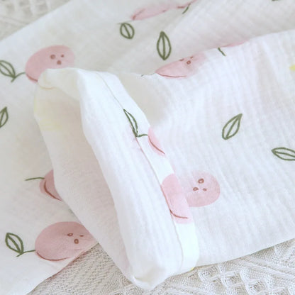 2025 Damen-Pyjama-Set für Frühling/Sommer, bedruckt, 100 % reine Baumwolle, dünn, langärmelig, zweiteiliges Set, frische und süße Strickjacke, Home Fury