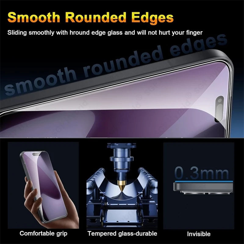 4-1Pcs 9H Clear Crystal Protective Glass Case For iPhone17 iPhone 17 Pro Max ProMax Air HD Cover On i Phone Air 17Pro 17ProMax.