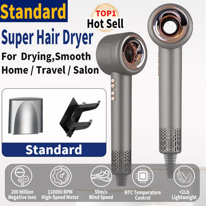 220V Super Hair Dryer 1600W Leafless Hair dryer Personal Hair Care Styling Negative Ion Tool Constant Anion Electric Hair Dryers