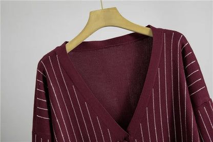 Women Knit 2 Piece Set Cardigan Set Sweater Muslim Short Sleeve Long DressEnsemble Knitwear Suit Modest Autumn Winter Outfits.