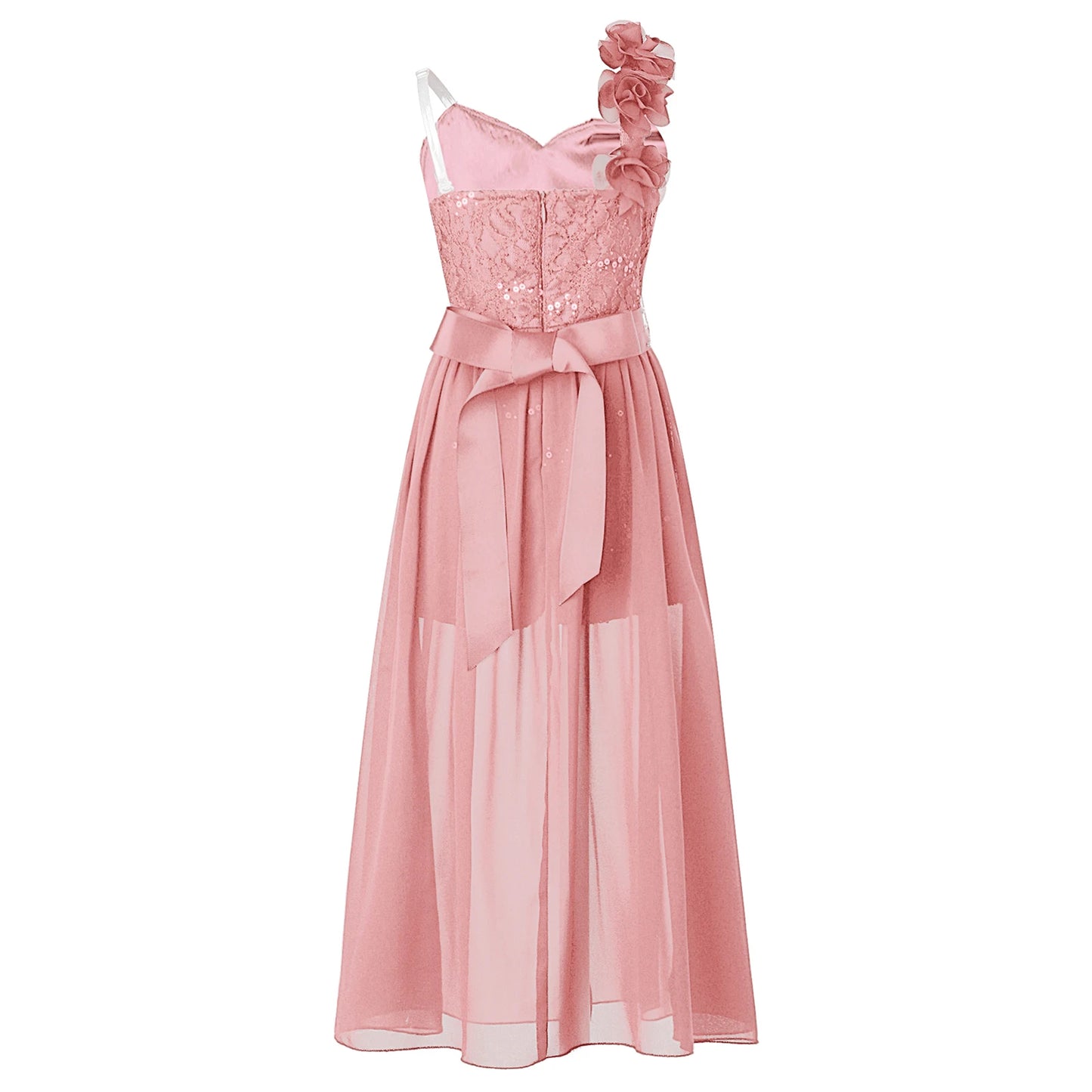 Elegantes Partykleid für Mädchen, Hochzeit, Geburtstag, Abschlussball, Bühne, Festzug, glänzende Pailletten, Perlenapplikation, Spitze, Chiffon, Overall-Kleider.