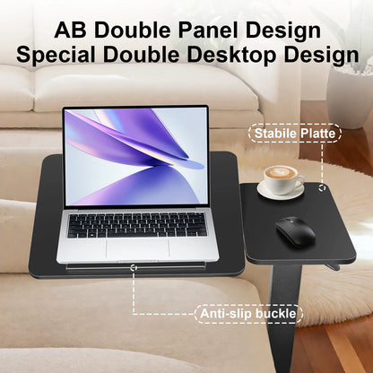 Höhenverstellbarer Sitz-Steh-Schreibtisch, pneumatischer Lift-Computertisch, Arbeitsplatz für Wohnzimmer, Schlafzimmer, Zuhause, Wohnheim